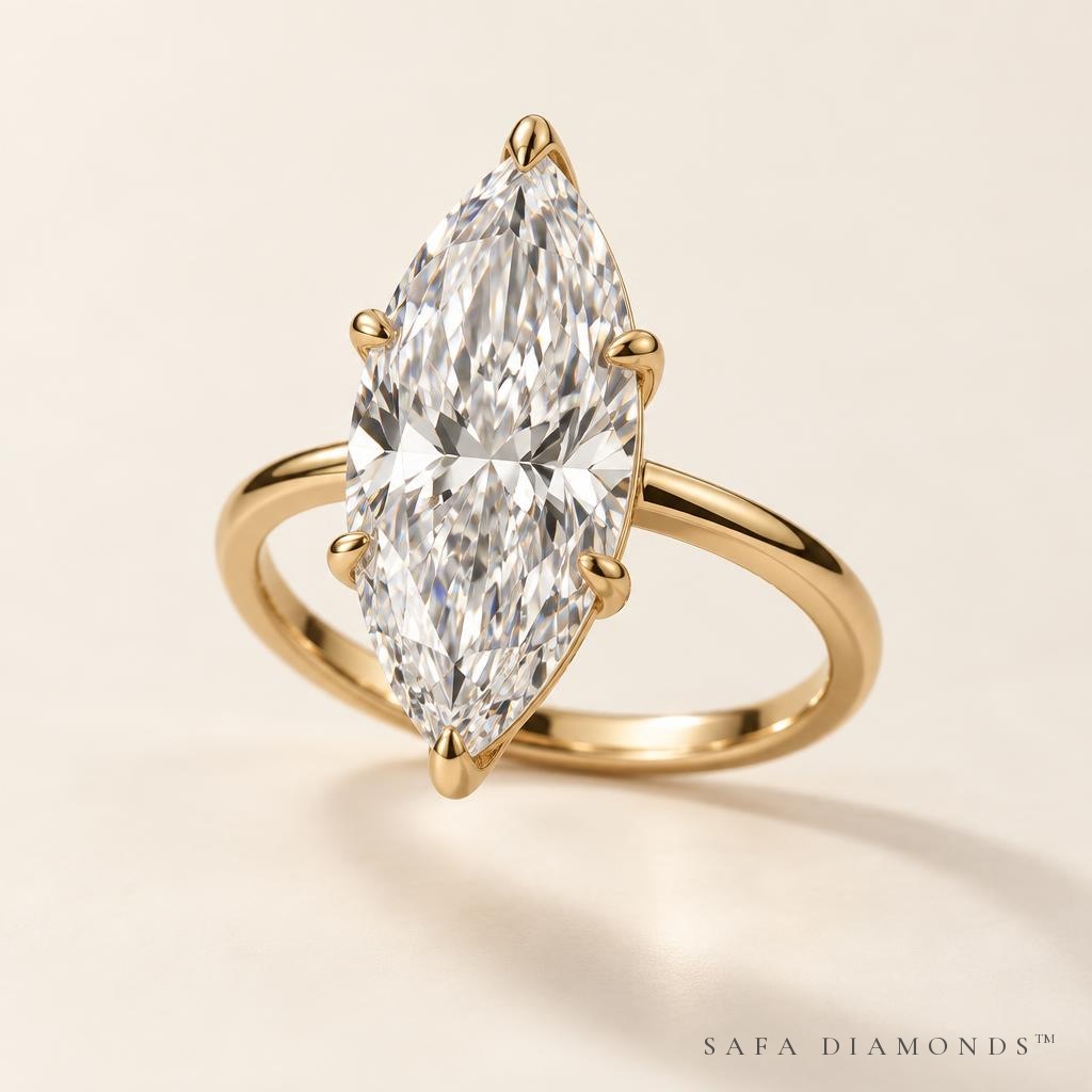 2.00 ct Marquise solitaire in 18K Yellow Gold