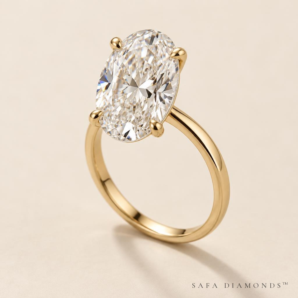 2.00 ct Oval solitaire in 18K Yellow Gold